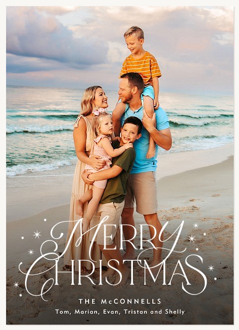 Looped Letters Personalized Holiday Cards