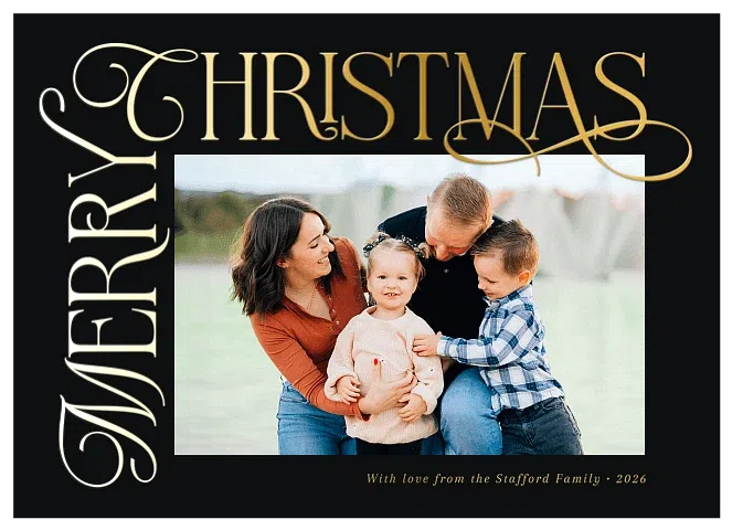 Bold Luxe Personalized Holiday Cards