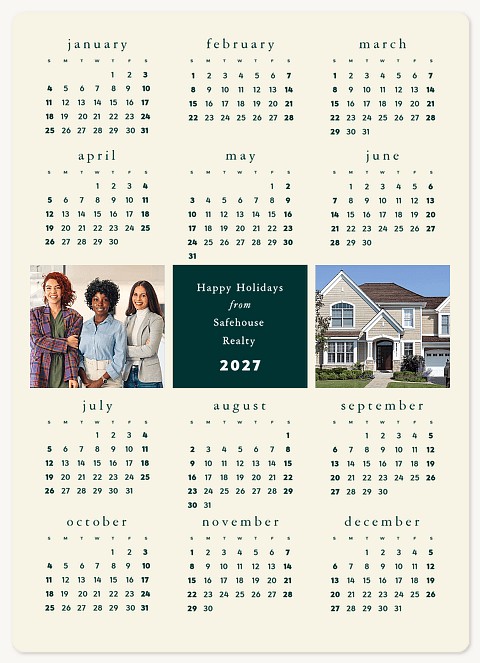 Center Trio Holiday & Christmas Magnet Cards