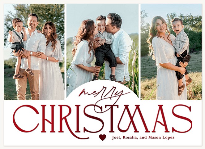 Bold And Sweet Personalized Holiday Cards