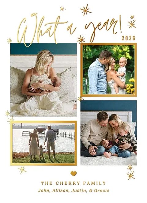 Twinkling Year Personalized Holiday Cards
