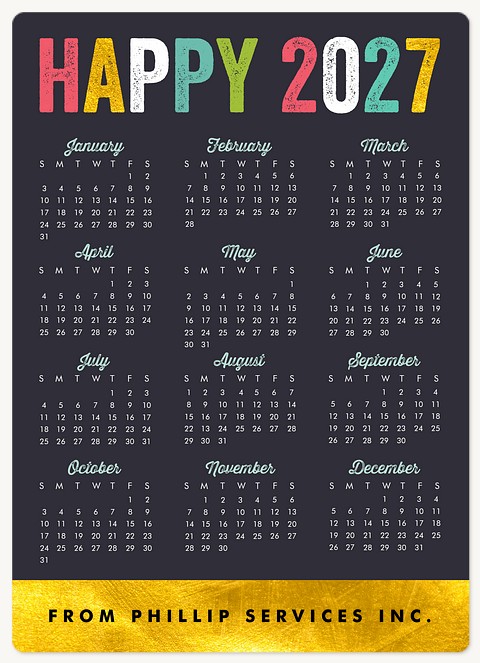 Mod Calendar Holiday & Christmas Magnet Cards