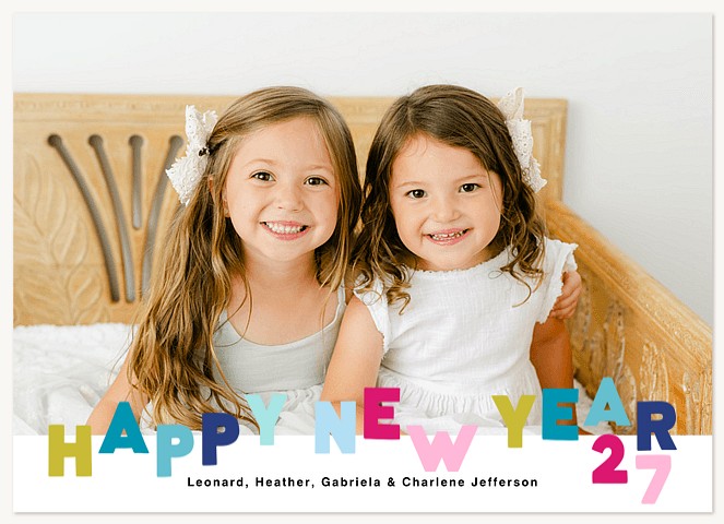 Joyful Letters Personalized Holiday Cards