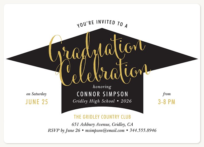 Honored Celebration Graduation Party Invitations
