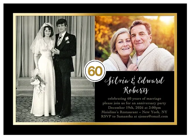 Stunning Accomplishment  Wedding Anniversary Invitations