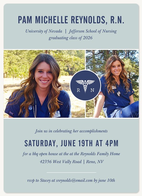 Nursing Medallion Graduation Announcements