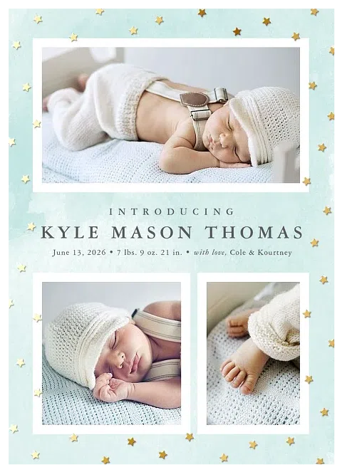 Stellar Introduction Baby Announcements