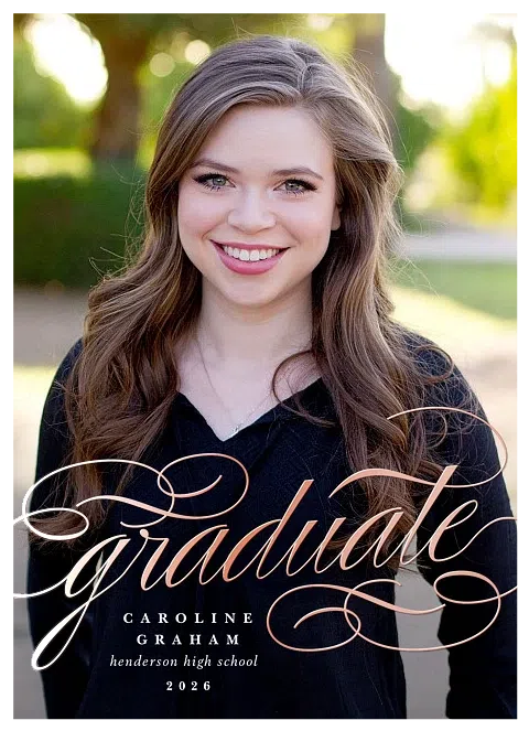 Flourished Triumph Graduation Announcements