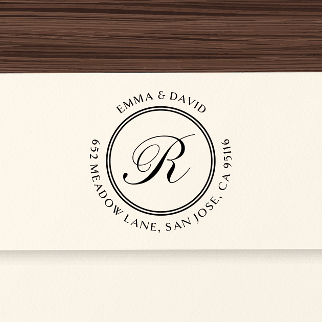 Center Monogram | Custom Rubber Stamps