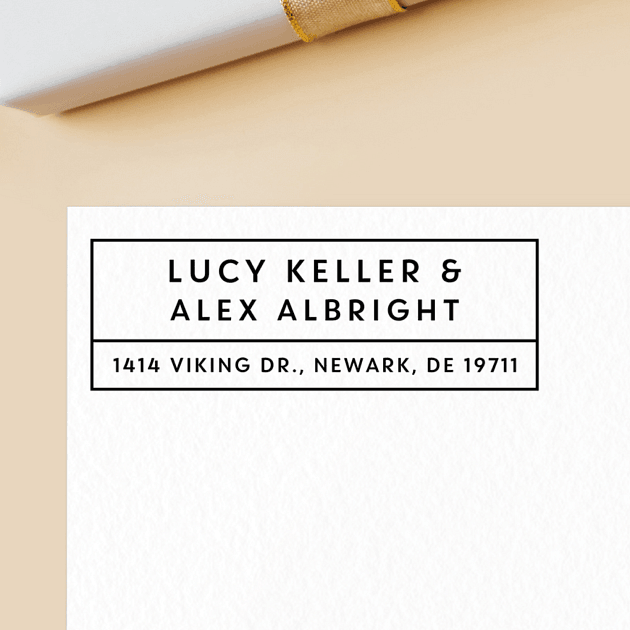 Modern Names Framed | Custom Rubber Stamps