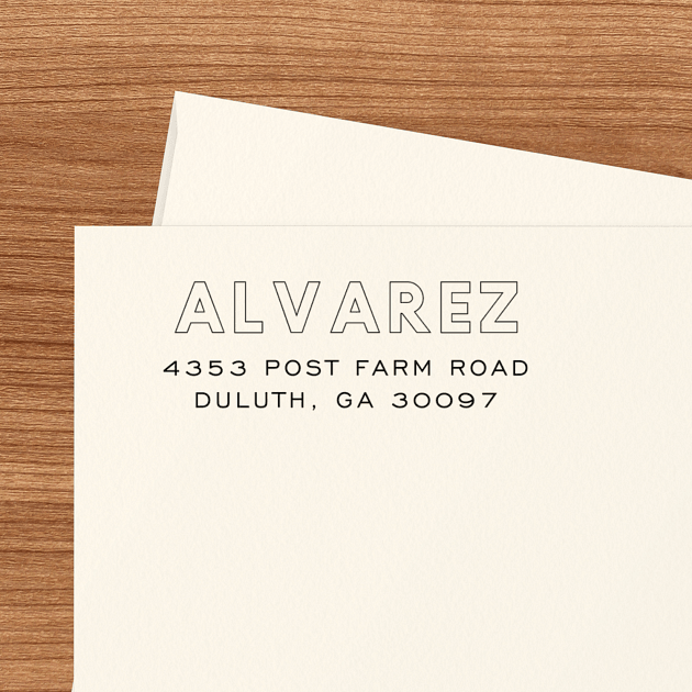 Outlined | Custom Rubber Stamps