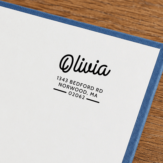 Angled Name | Custom Rubber Stamps
