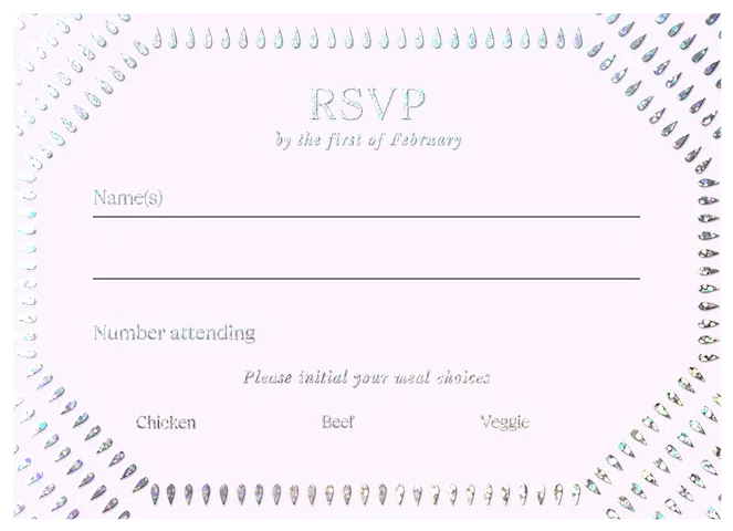 Iridescent Dreams Wedding RSVP Cards