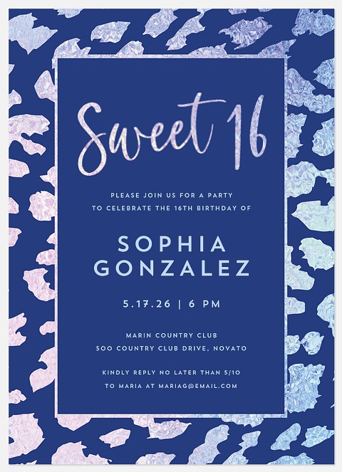 Electric Leopard Kids' Birthday Invitations