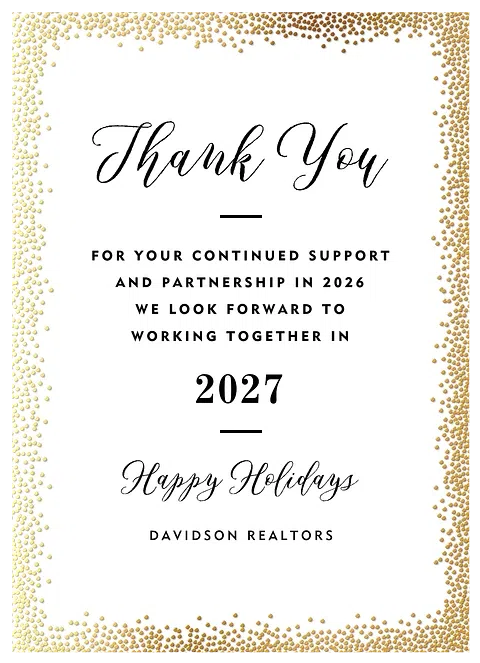 Golden Stardust Business Holiday Cards