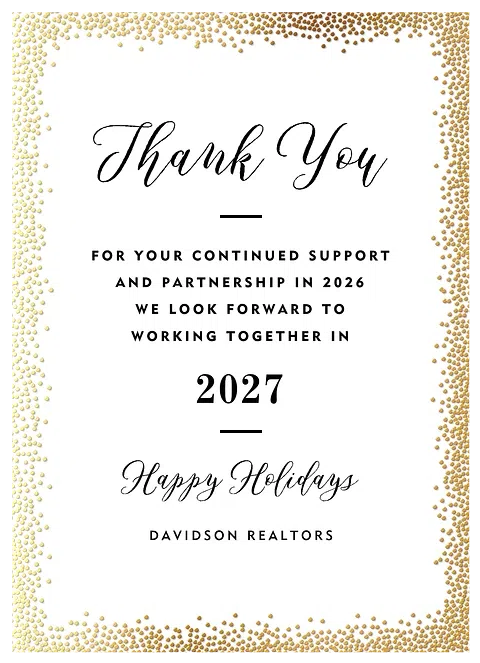 Golden Stardust Business Holiday Cards