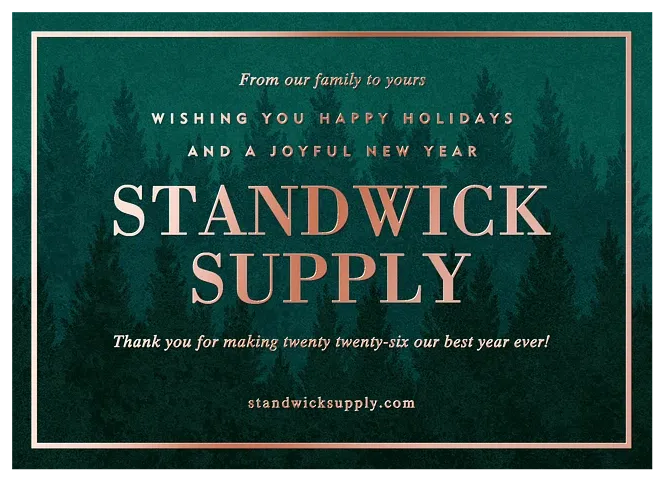 Evergreen Shimmer Business Holiday Cards