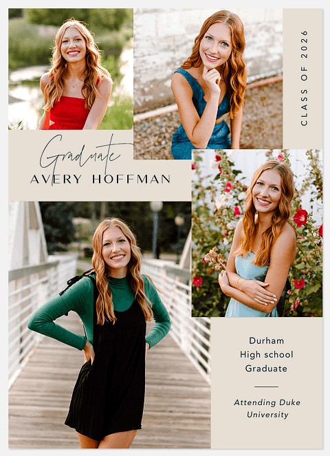 Purely Minimal Graduation Cards
