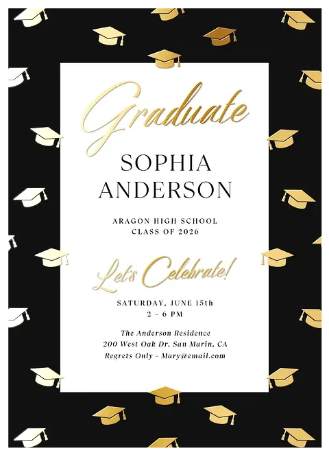 Cheerful Caps Graduation Cards