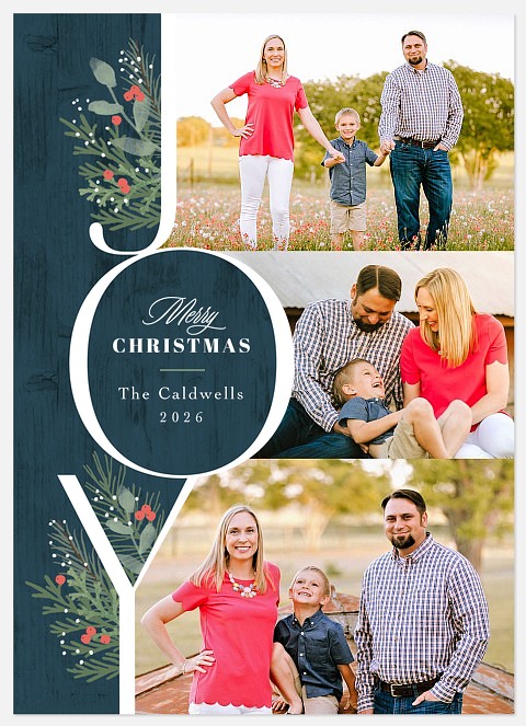 Joy Collage Holiday Photo Cards