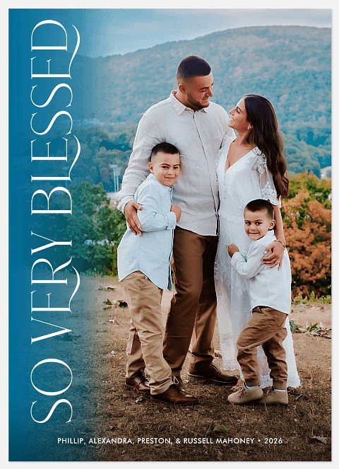 Vertical Wishes Holiday Photo Cards