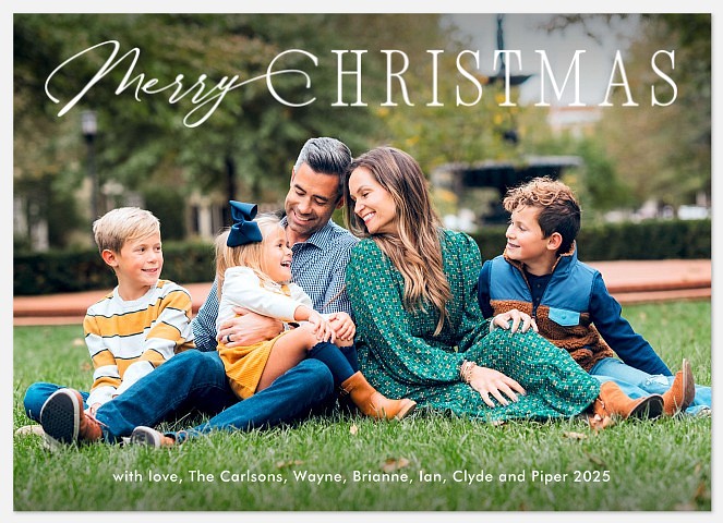 Family Portrait Holiday Photo Cards