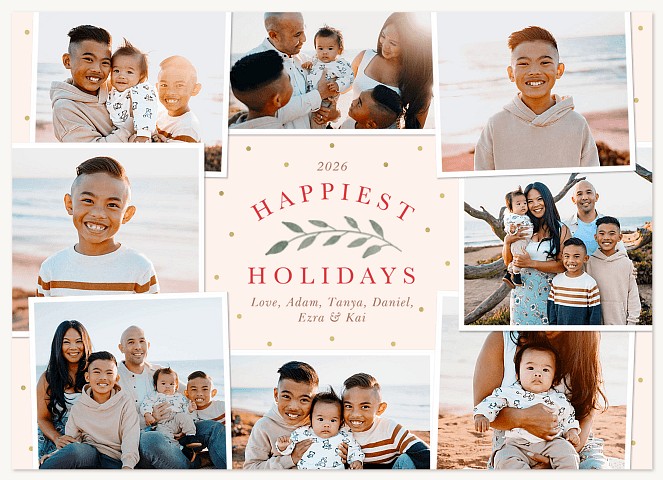 Arched Sprig Personalized Holiday Cards