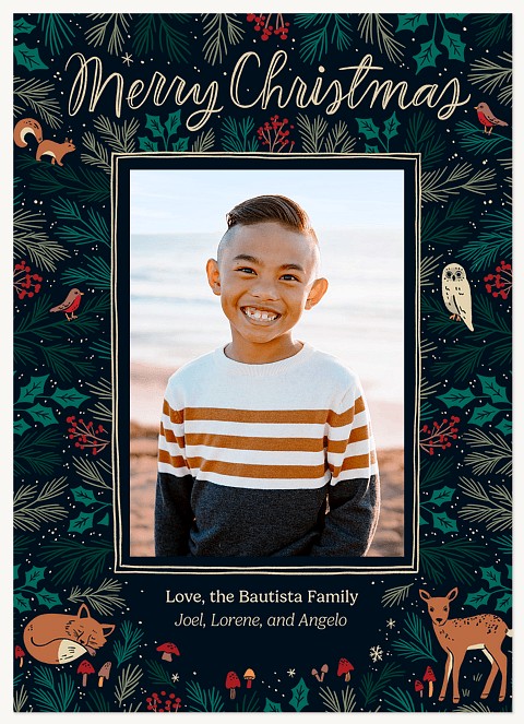 Woodland Forest Personalized Holiday Cards