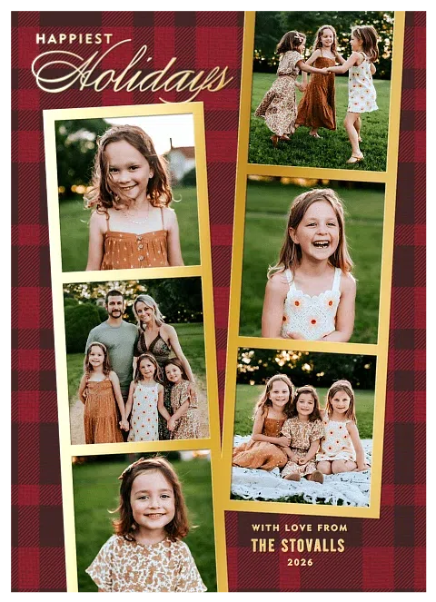 Luxury Photostrips Personalized Holiday Cards