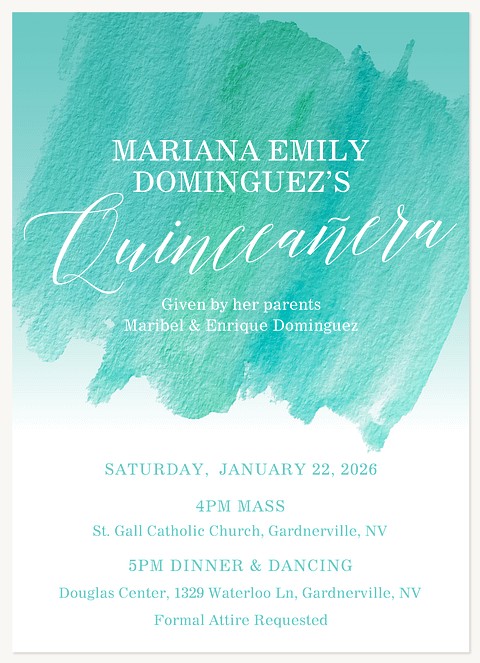 Oceanside Celebration Quinceañera Invitations