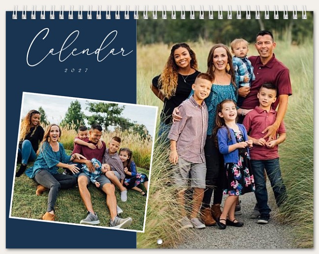 Double Snapshot Calendar Custom Photo Calendars