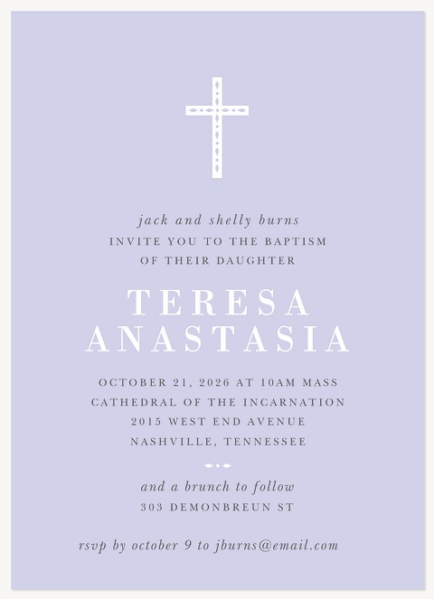 Simply Delightful Baptisms & Christening Invitations