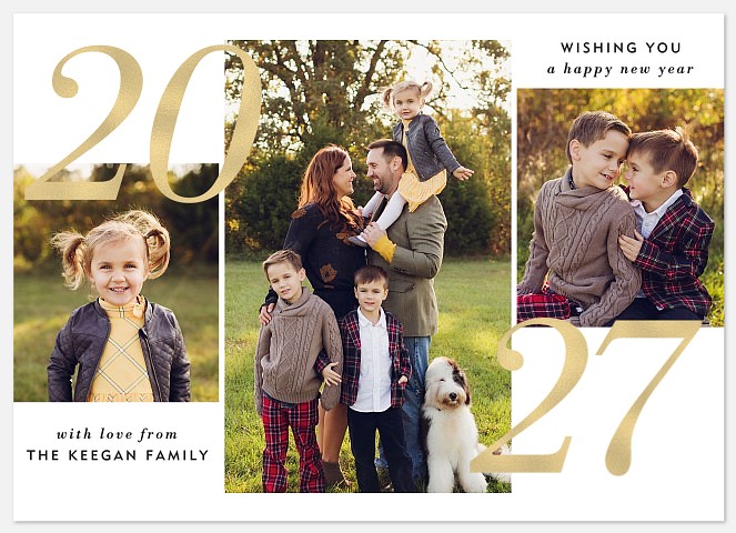 Chic Year Holiday Photo Cards