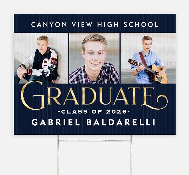 Timeless Trio Graduation Yard Signs