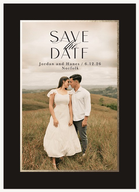 Opulent Outline Save the Date Cards