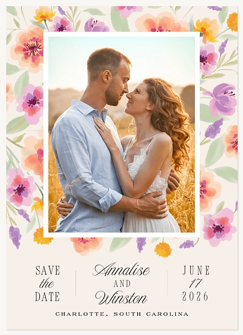 Spring Meadow Save the Date Cards