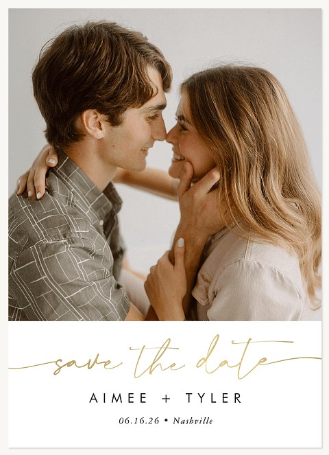 Engaged Script Save the Date Cards