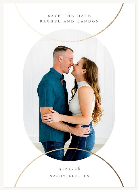 All Oval Save the Date Cards
