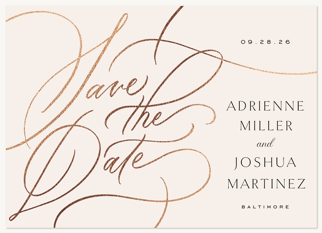 Luxe Flourishes Save the Date Cards
