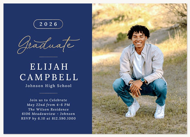 Classic Sophistication Graduation Invitations