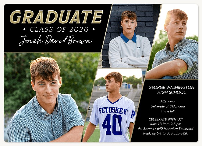 Diagonal Spread Graduation Cards