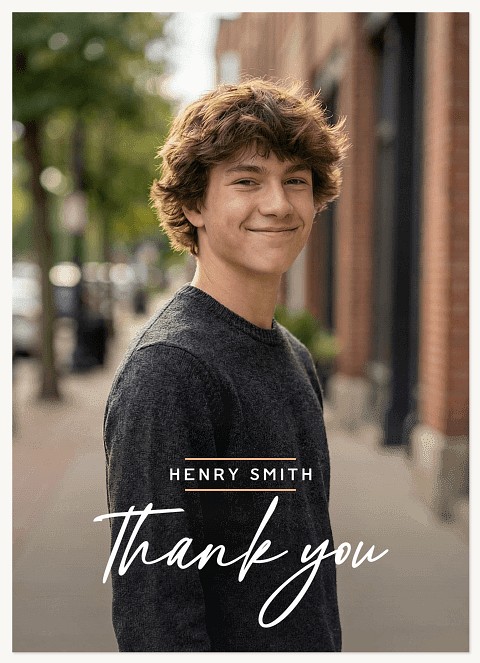 Simple Lines Thanks Thank You Cards 