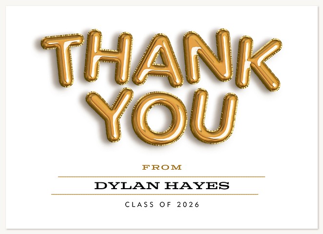 Balloon Thanks Thank You Cards 