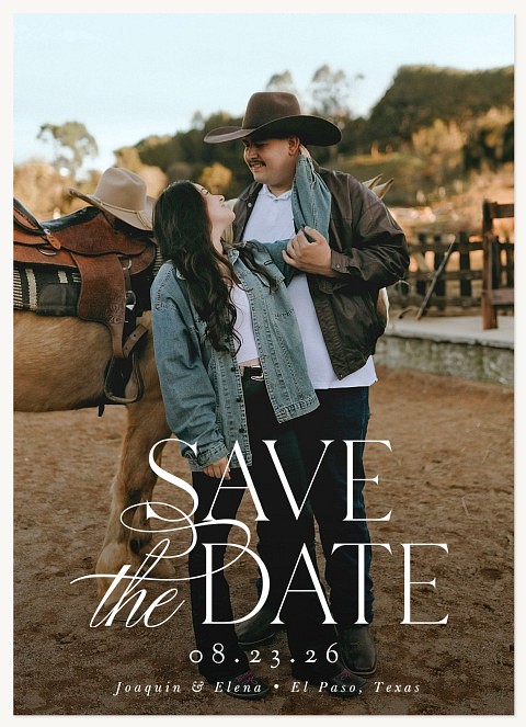 Bottom Type Save the Date Cards