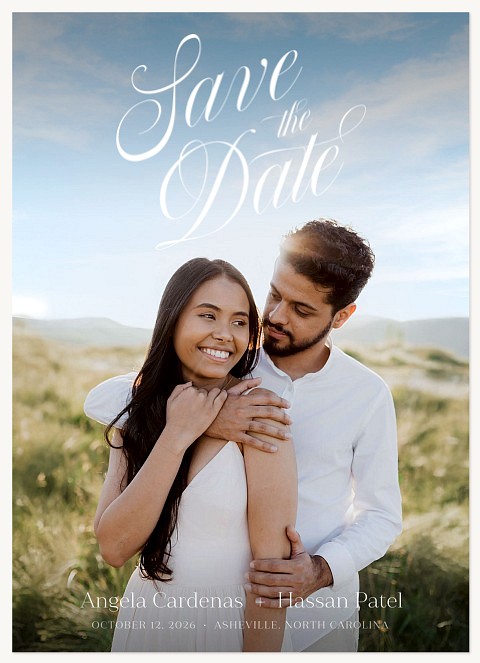 Sweeping Romance Save the Date Cards
