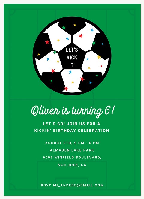 Kickin' Fun Kids Birthday Invitations