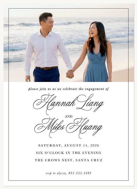 Framed Engagement Engagement Party Invitations