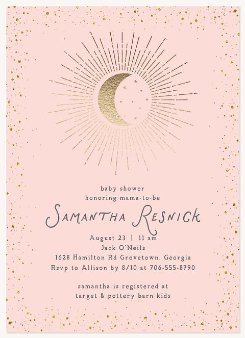 Celestial Burst Baby Shower Invites