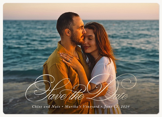 Timeless Cursive Save the Date Magnets