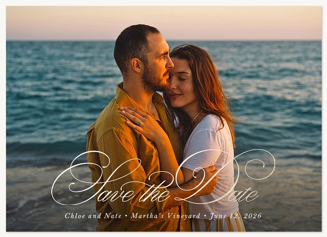 Timeless Cursive Save the Date Cards